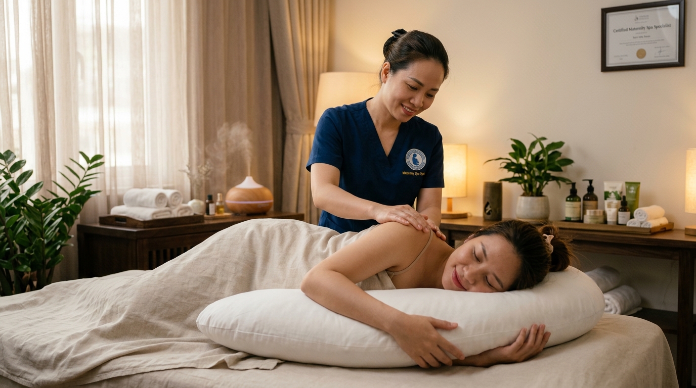 Liệu trình chăm sóc massage bầu chuyên nghiệp tận nhà giúp giải tỏa áp lực cột sống thắt lưng